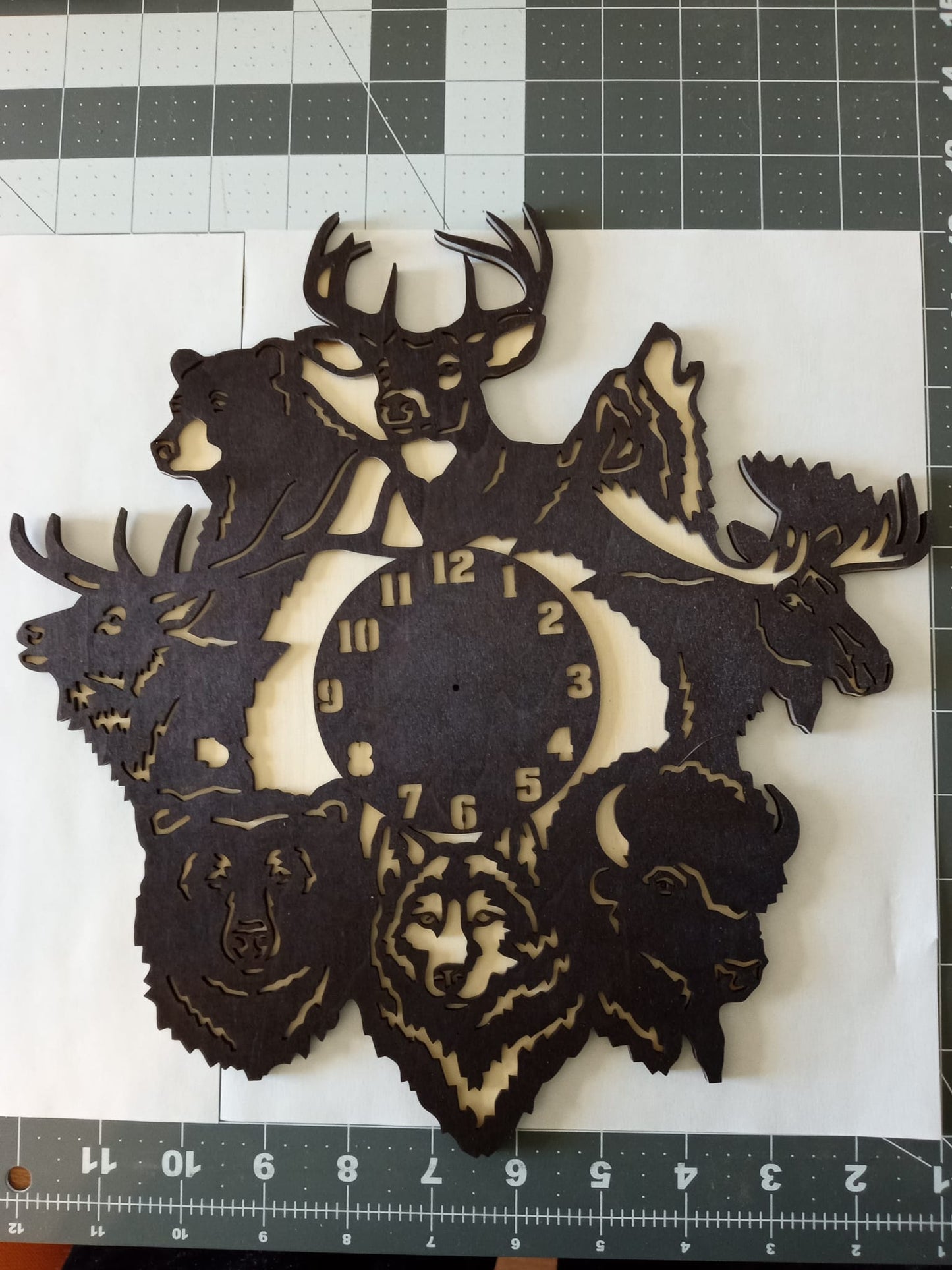 Sweet Beams Wild Game Wall Clock