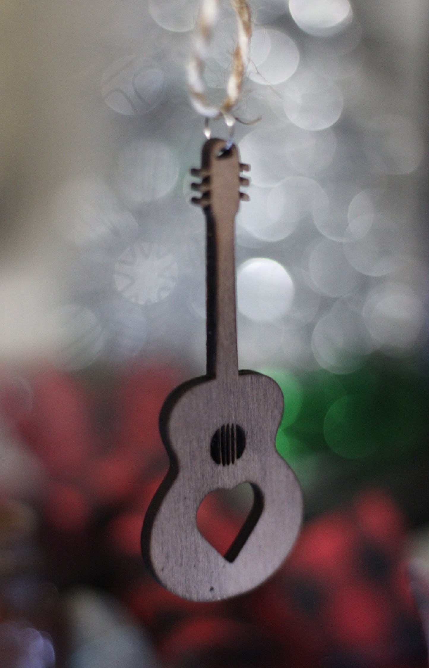 Sweet Beams Mini Guitar Christmas Ornaments