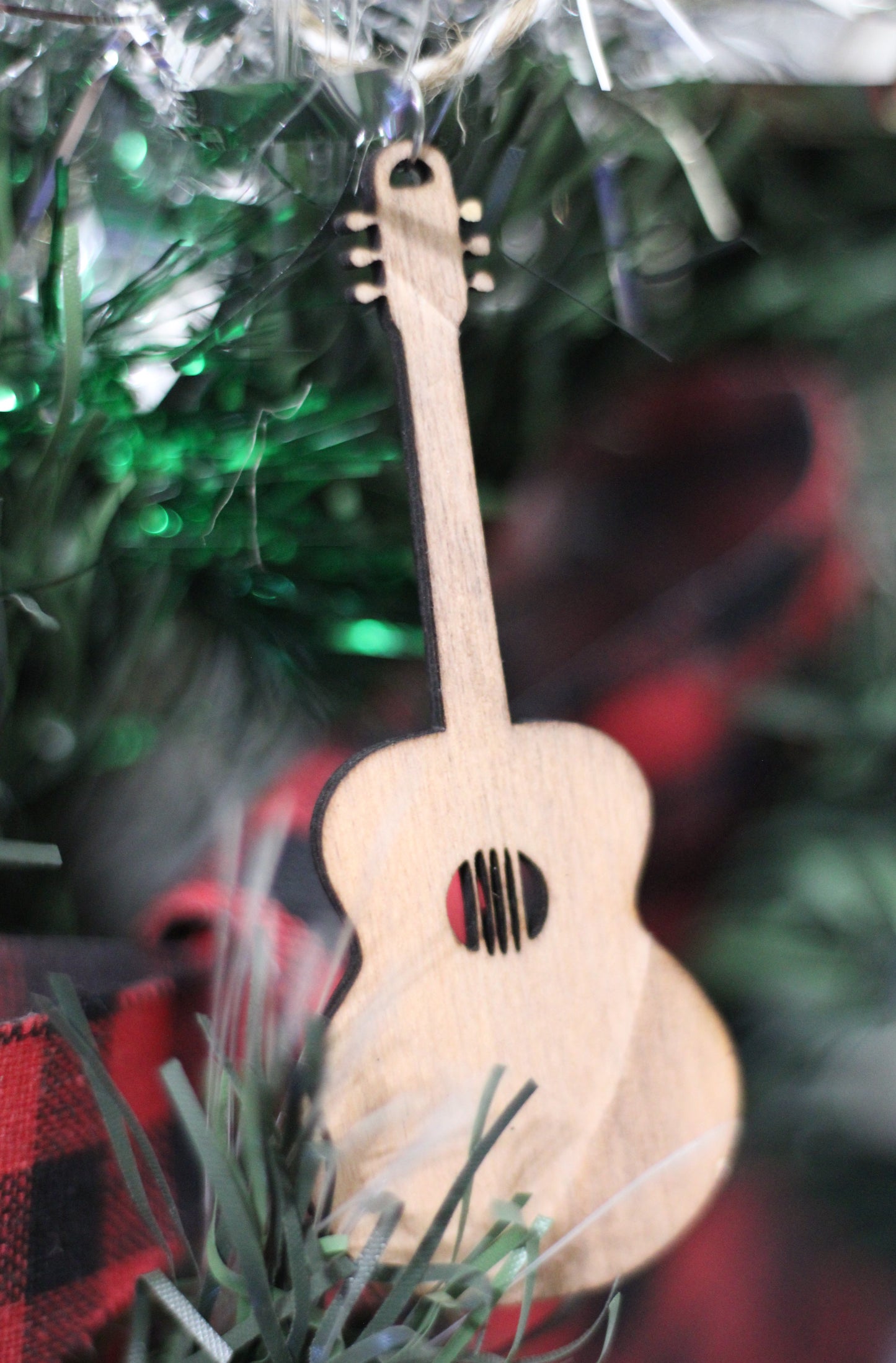 Sweet Beams Mini Guitar Christmas Ornaments