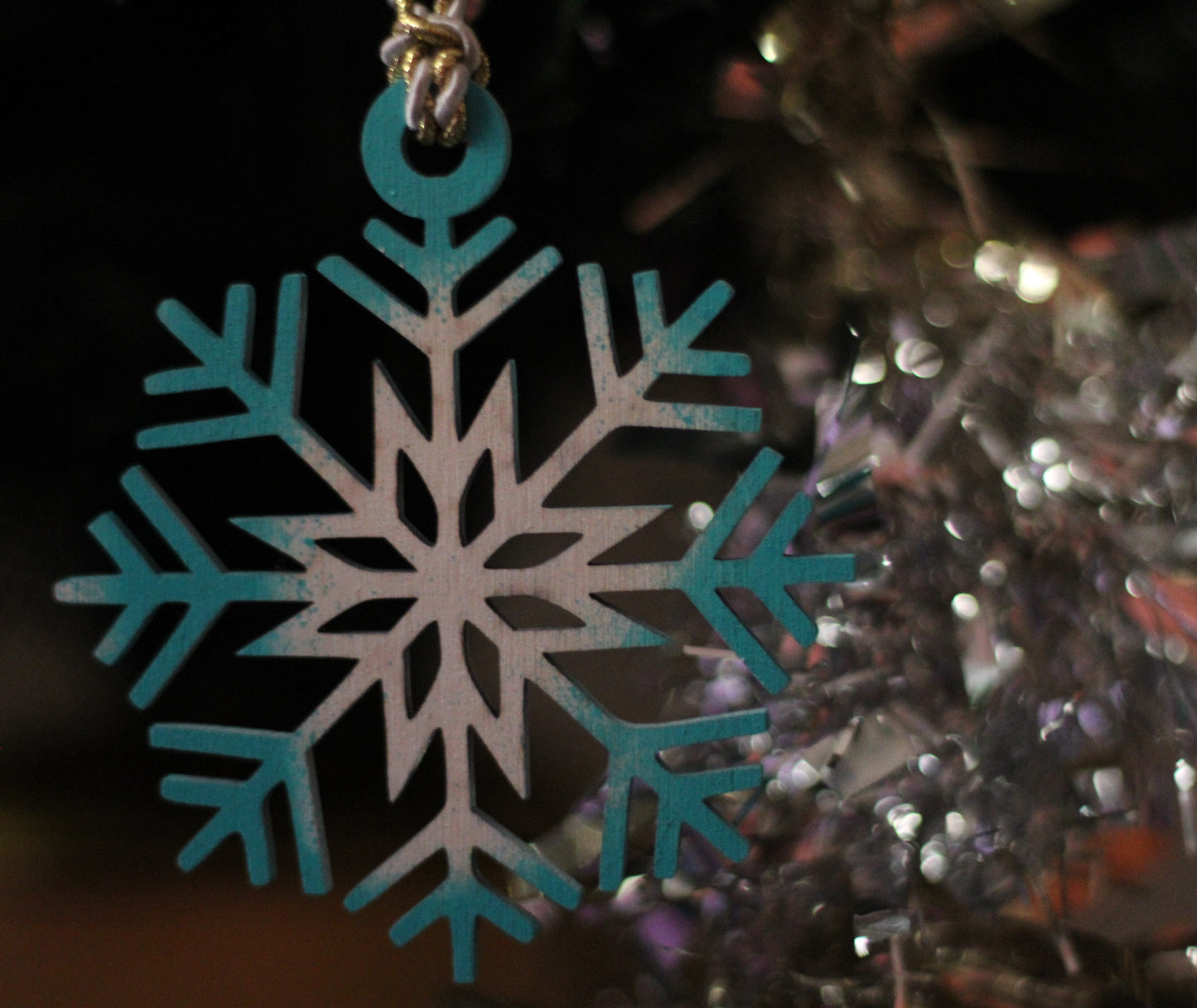 Sweet Beams Hand-Painted Snowflake Christmas Tree Ornament