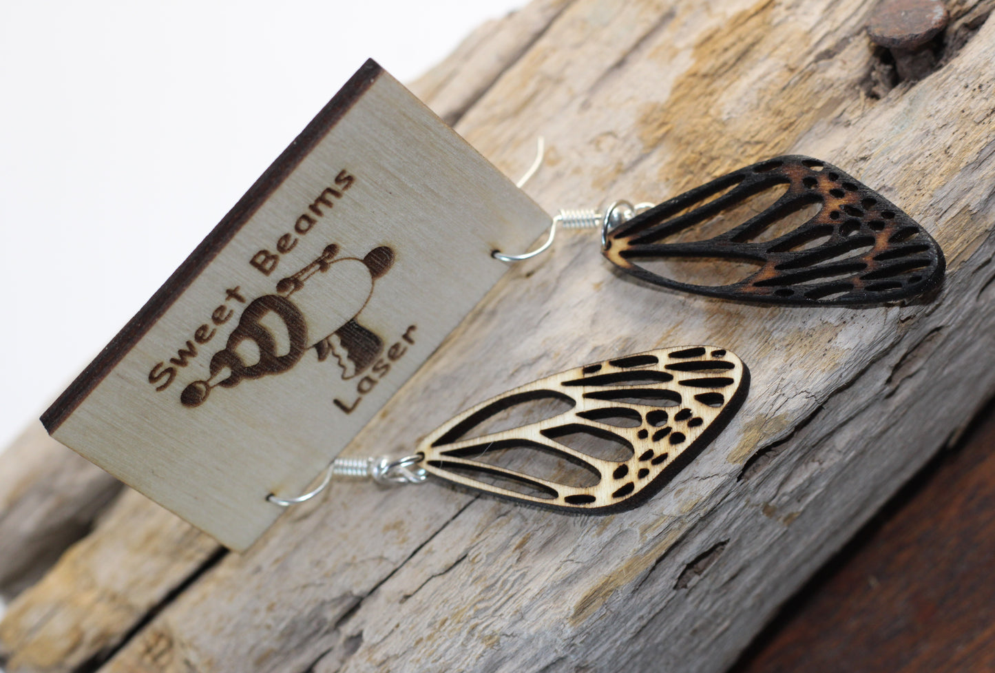 Sweet Butterfly Beams Wings Earrings