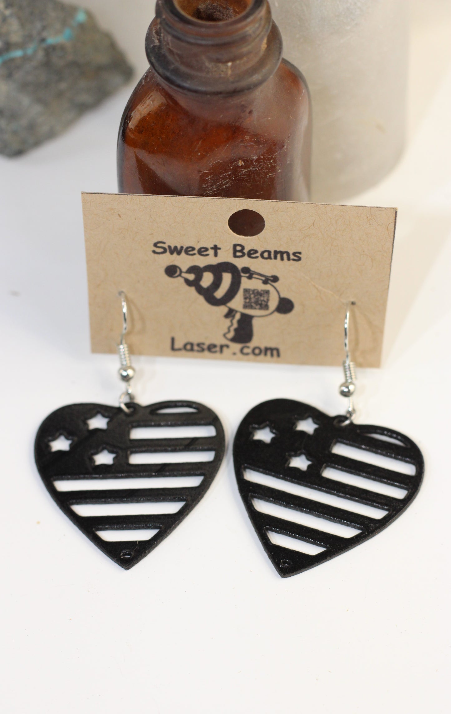 Sweet Beams America Heart Earrings