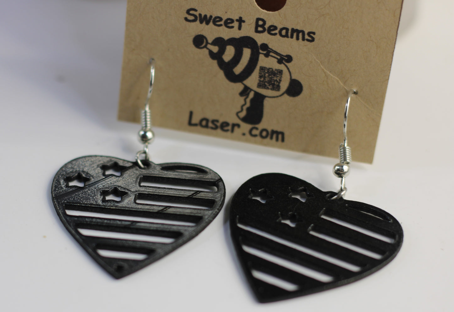 Sweet Beams America Heart Earrings