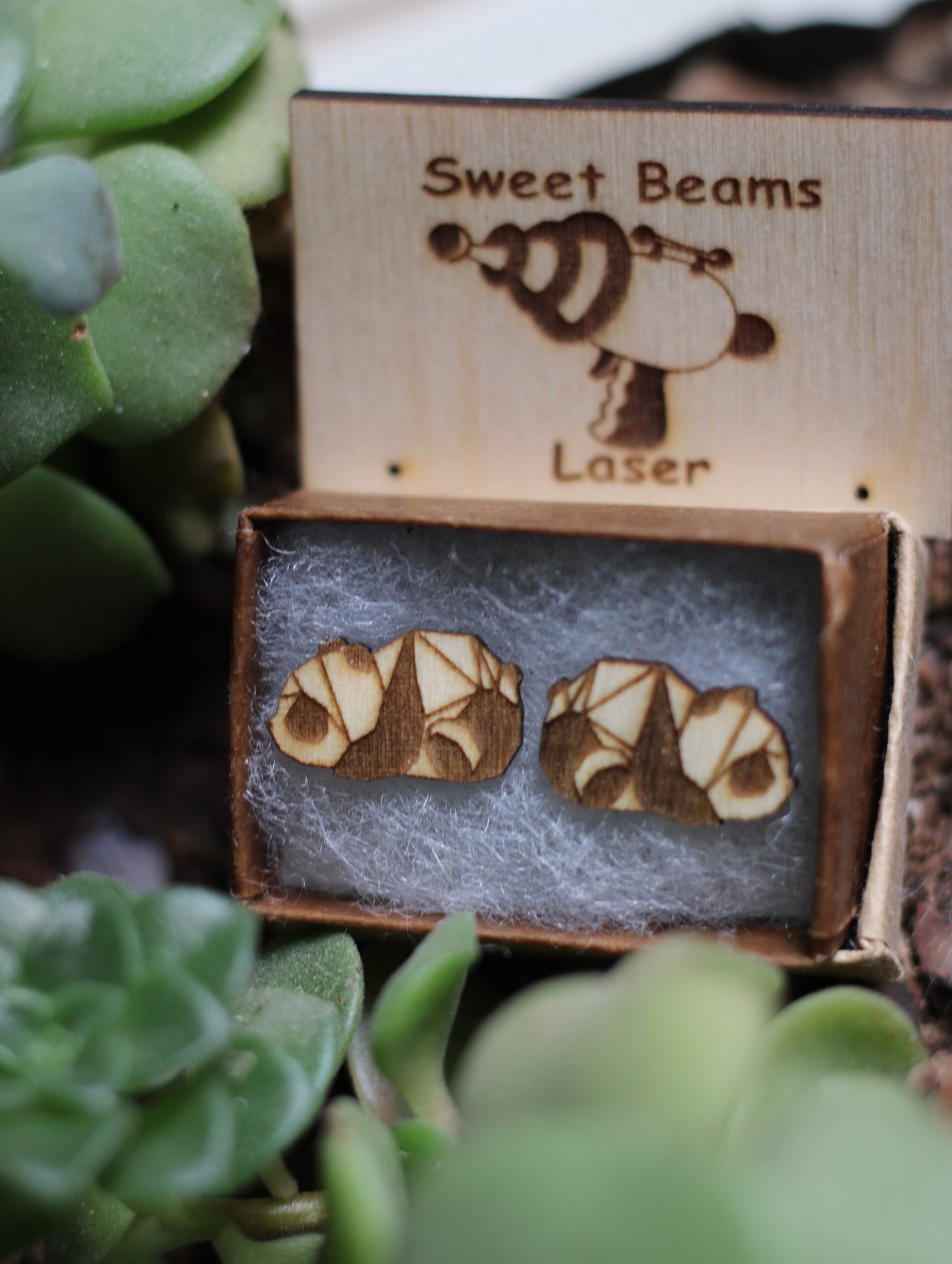 Sweet Panda Laser Earrings