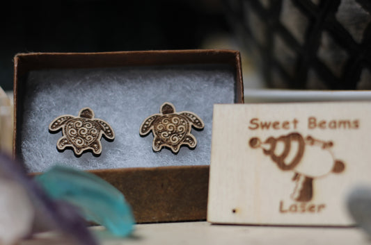 Sweet Save the Turtle Beams Earrings