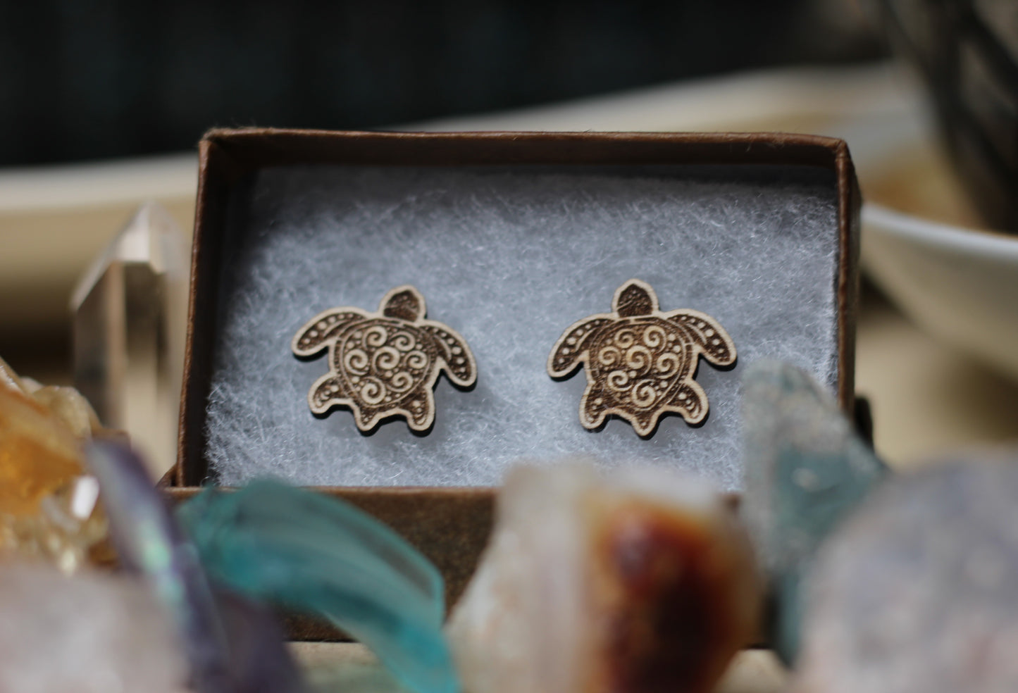 Sweet Save the Turtle Beams Earrings