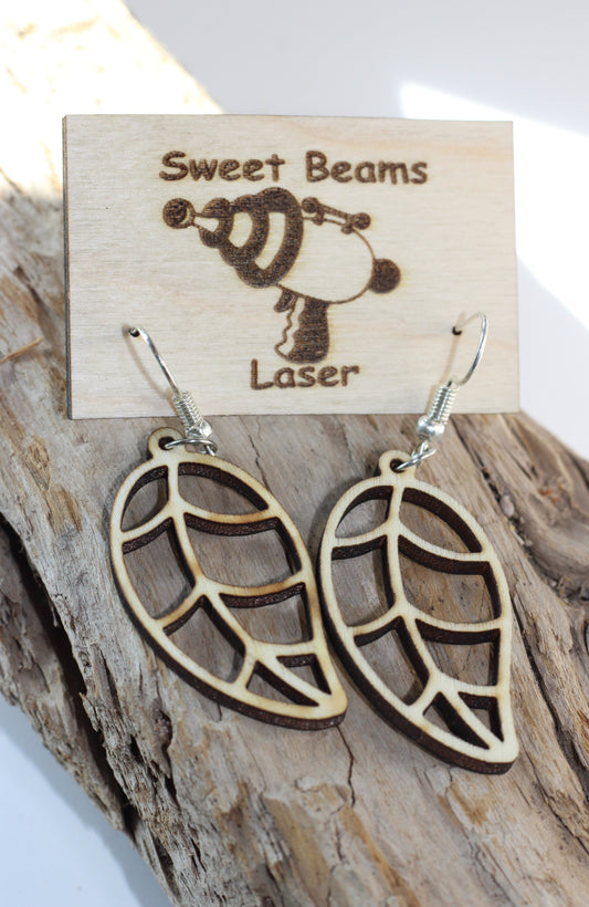 Lasor Leaf Sketch Earrings