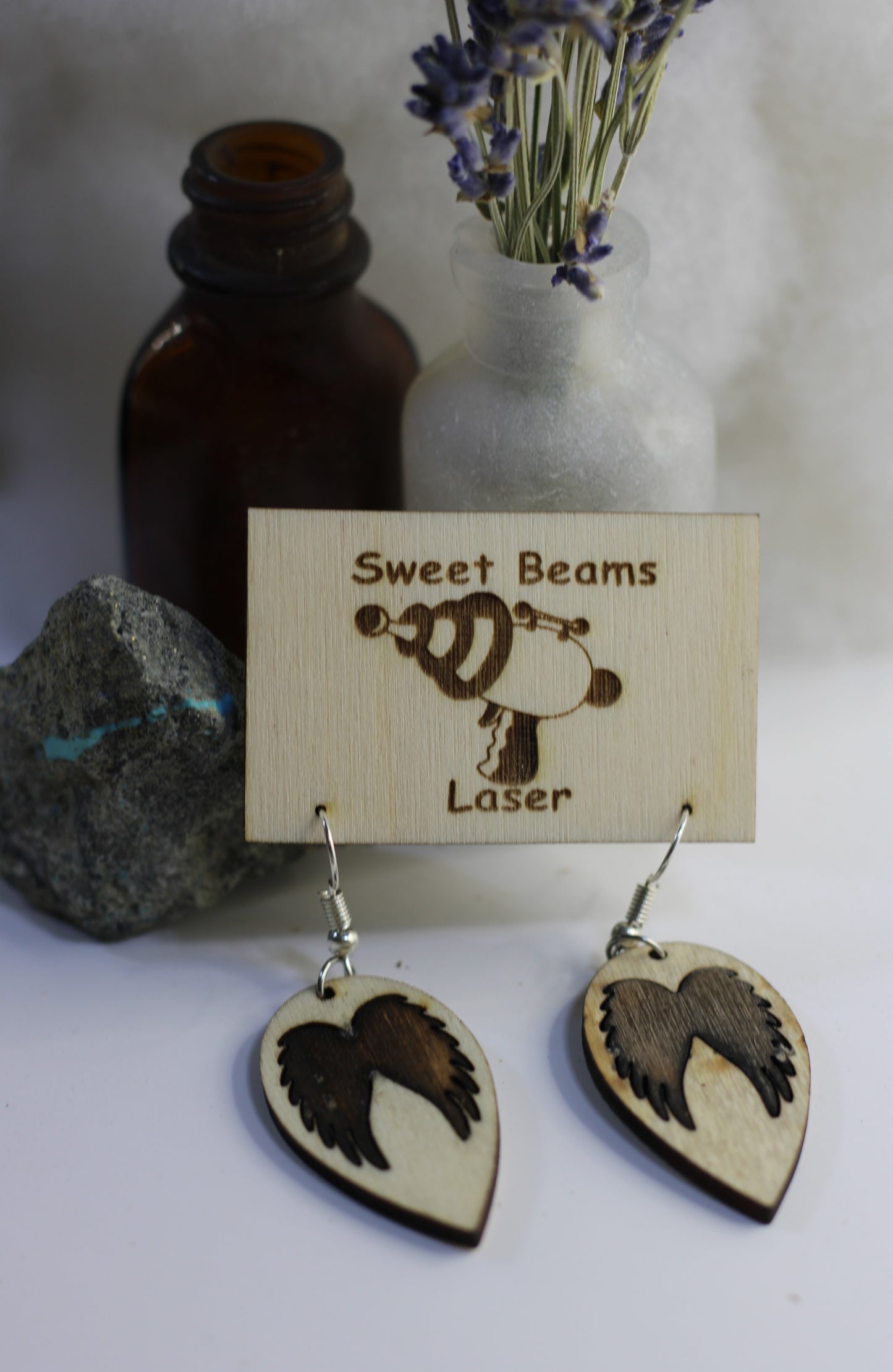 Sweet Beams on Angel Wings Earrings