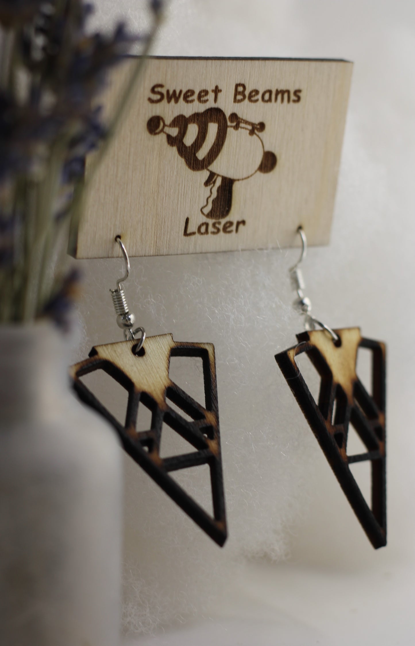 Sweet Beams Geometric Triangle Earrings