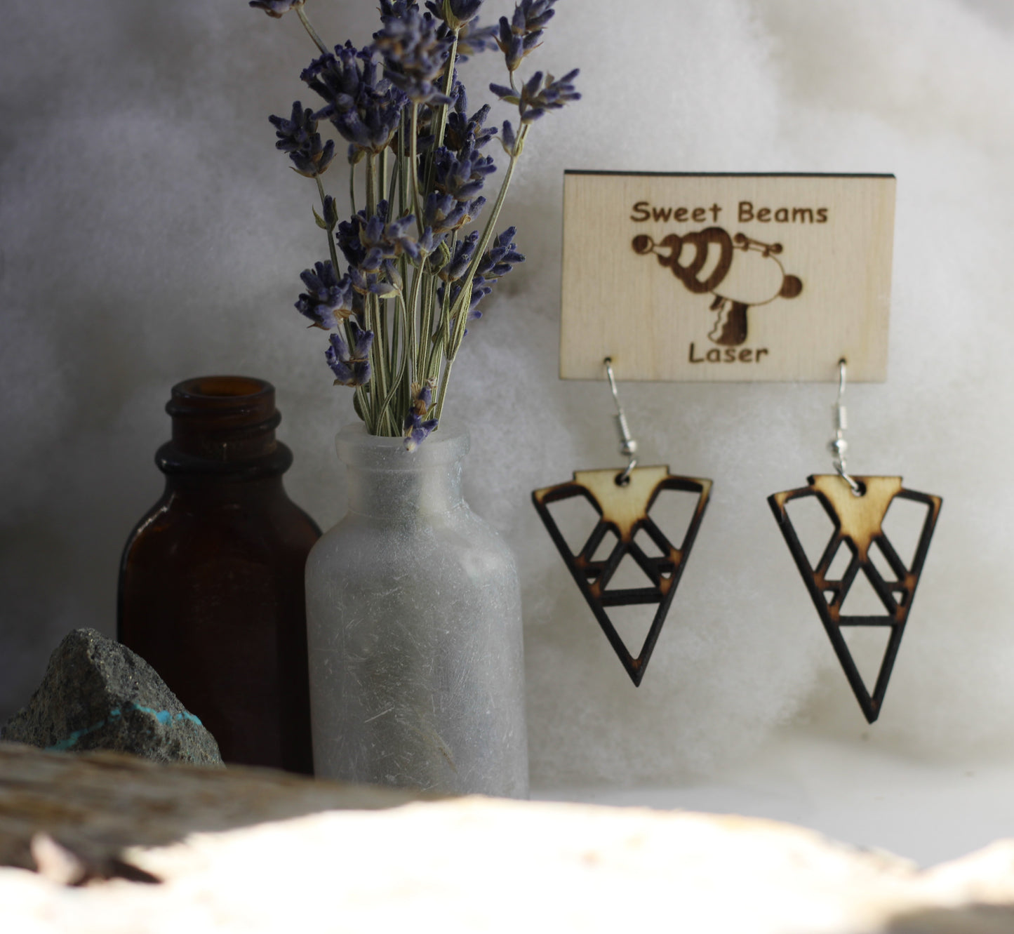 Sweet Beams Geometric Triangle Earrings